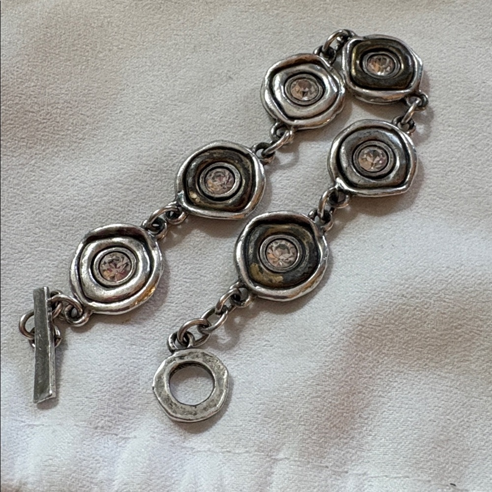 ROOK & CROW Retired Silver ad Bronze Bracelet with Circular Accents - Picture 5 of 7